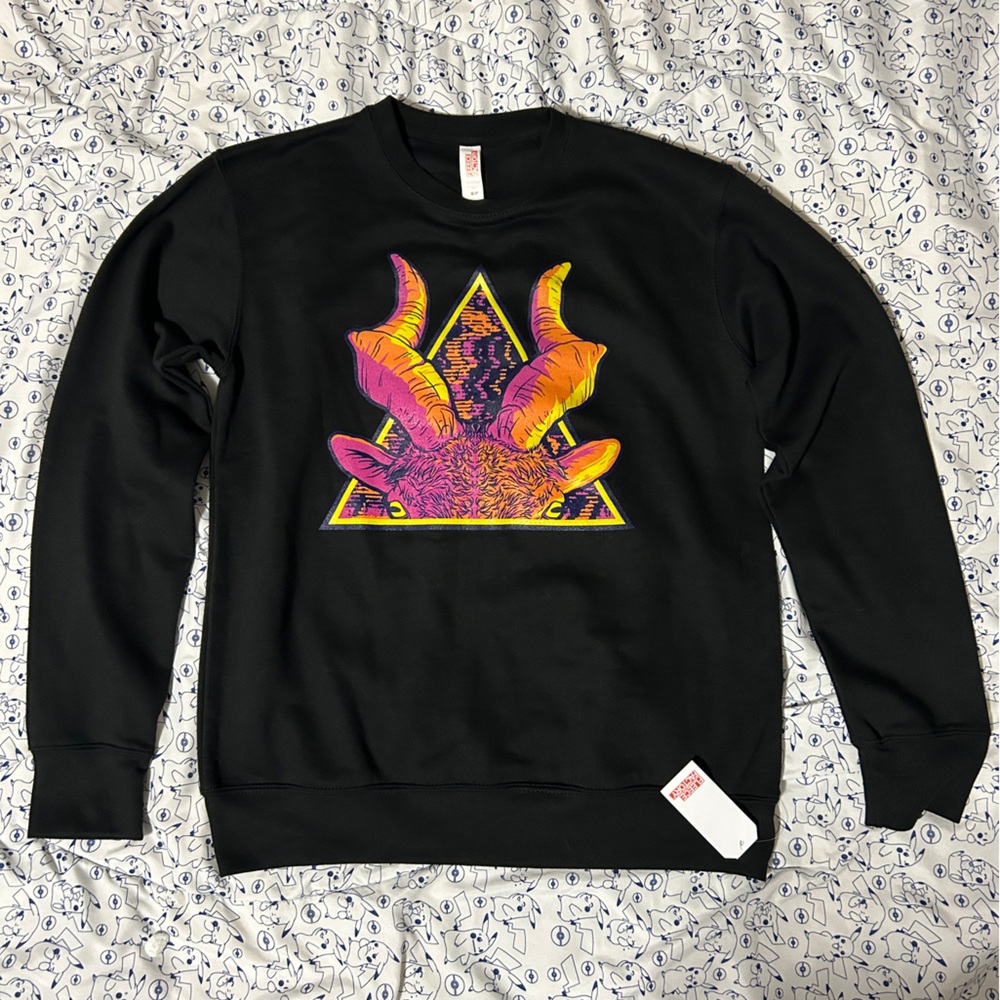 NWT | Goat Illuminati Pyramid Artistic Graphic Crewneck Sweater